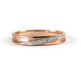 แหวนพิงค์โกลด์ แหวนคู่ แหวนเพชร แหวนแต่งงาน แหวนหมั้น - R1243DPG
